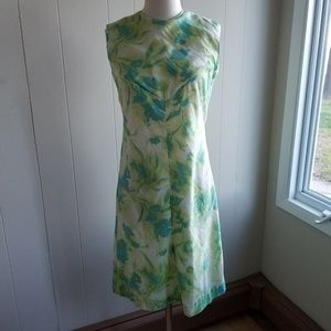 1950s Unlabeled Floral Wiggle‎ Dress